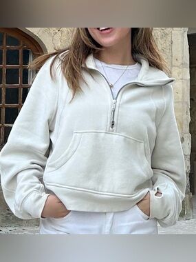 lululemon athletica Scuba Oversized Funnel-Neck Half Zip - Bone/Ivory